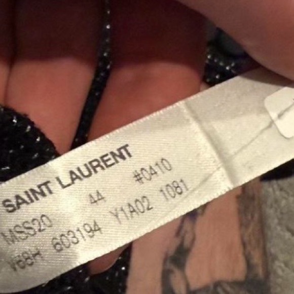 Saint Laurent Sequin Blazer Jacket Size 44 US 34 RARE - Picture 6 of 6